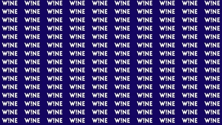 Test Visual Acuity: If you have Hawk Eyes Find the Word Wine in 17 Secs