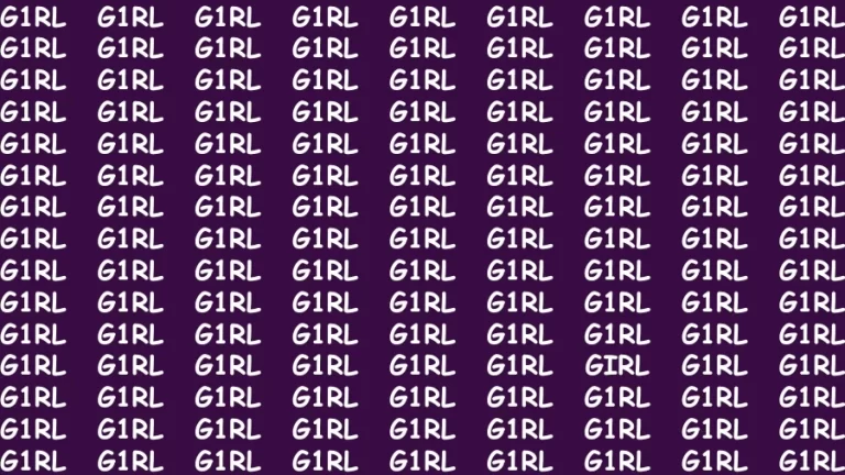 Test Visual Acuity: If you have Hawk Eyes Find the word Girl In 12 Secs