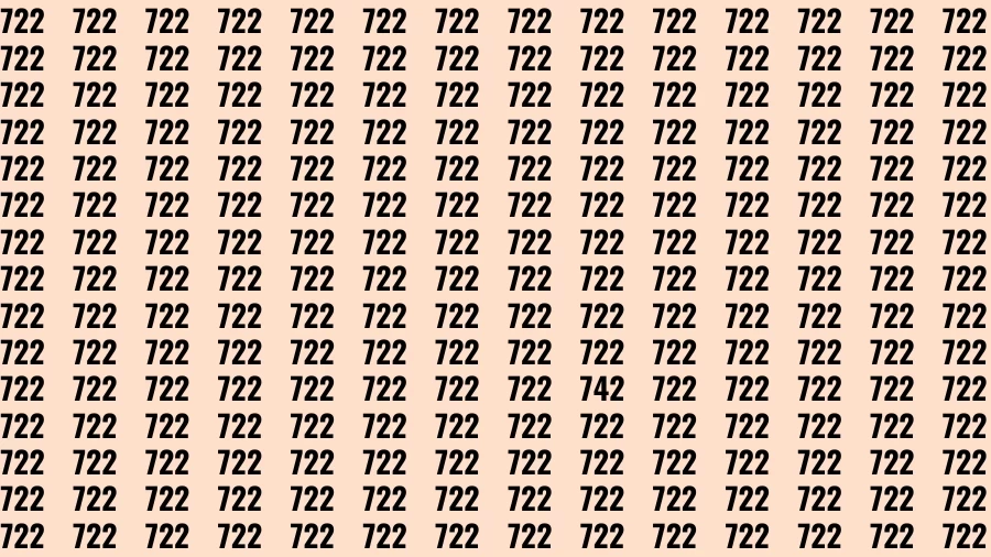 Observation Find it Out: If you have Sharp Eyes Find the number 742 in 10 Secs
