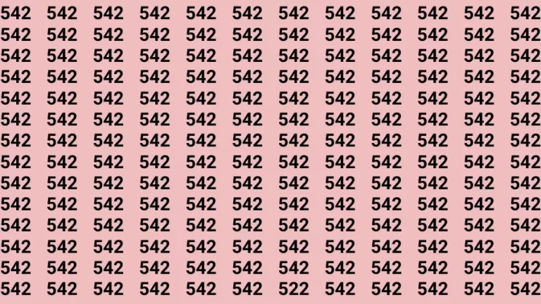 Observation Brain Challenge: If you have Hawk Eyes Find the Number 522 in 12 Secs