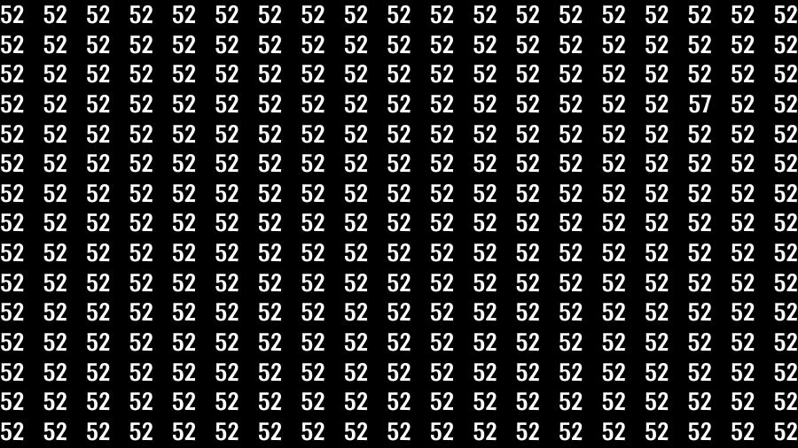 Observation Find it Out: If you have Eagle Eyes Find the Number 57 among 52 in 15 Secs