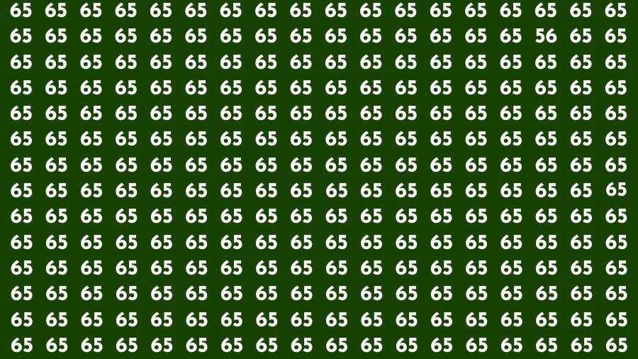 Observation Find it Out: If you have Sharp Eyes Find the number 56 in 20 Secs