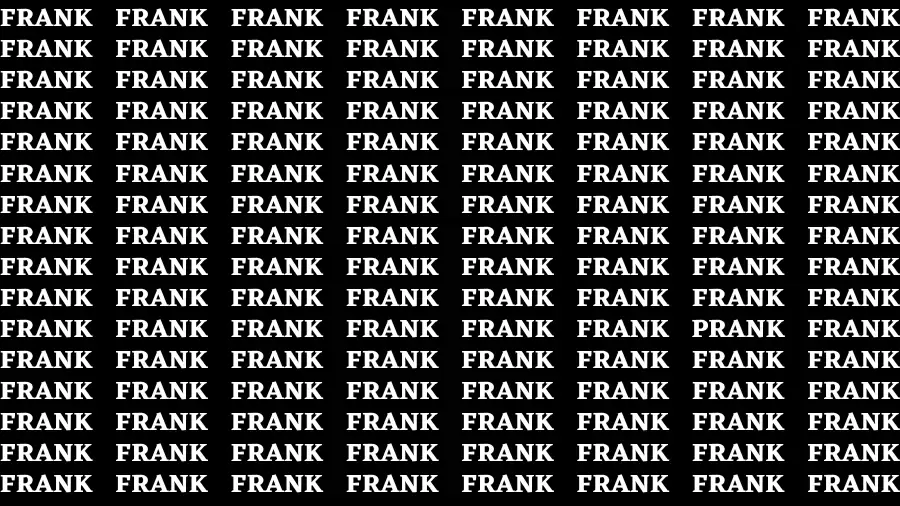 Observation Brain Challenge: If you have Hawk Eyes Find the word Prank in 18 Secs