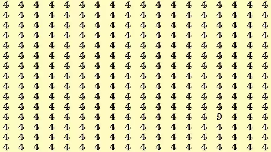 Optical Illusion Brain Challenge: If you have Eagle Eyes Find the number 9 among 4 in 10 Seconds?