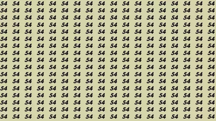 Observation Skills Test: If you have Eagle Eyes Find the number 24 among 54 in 9 Seconds?
