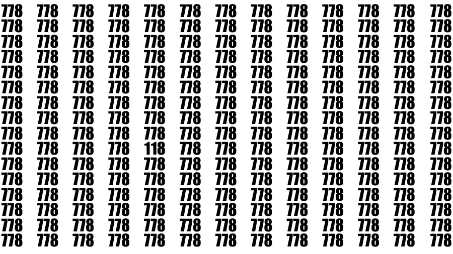 Observation Brain Test: If you have Hawk Eyes Find the Number 118 in 15 Secs