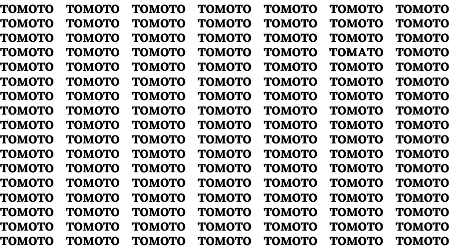 Test Visual Acuity: If you have Predator Eyes Find the word Tomato in 18 Secs
