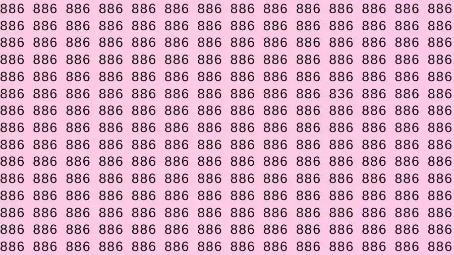 Optical Illusion Brain Test: If you have Eagle Eyes Find the number 836 among 886 in 15 Seconds?
