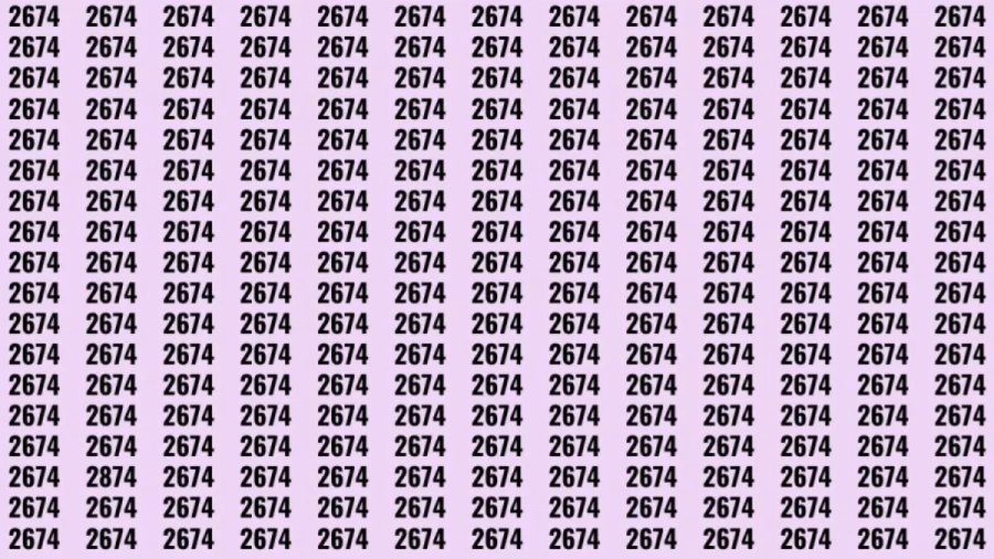 Observation Brain Test: If you have Eagle Eyes Find the Number 2874 among 2674 in 10 Secs