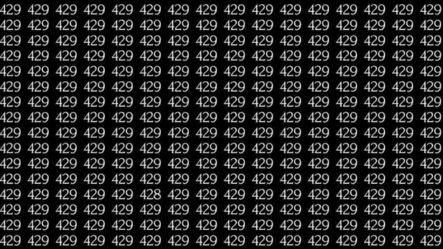 Optical Illusion: If you have Eagle Eyes find the number 428 among 429 in 9 Seconds?