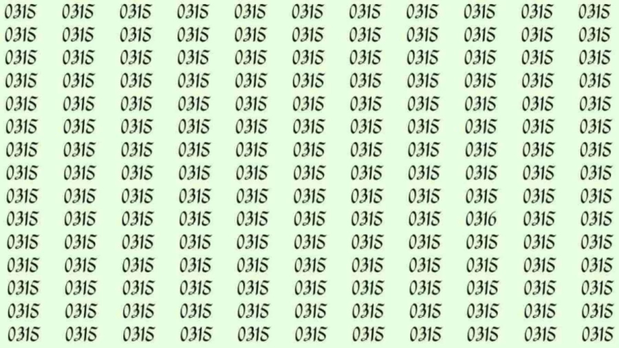 Can You Spot 0316 among 0315 in 5 Seconds? Explanation and Solution to the Optical Illusion
