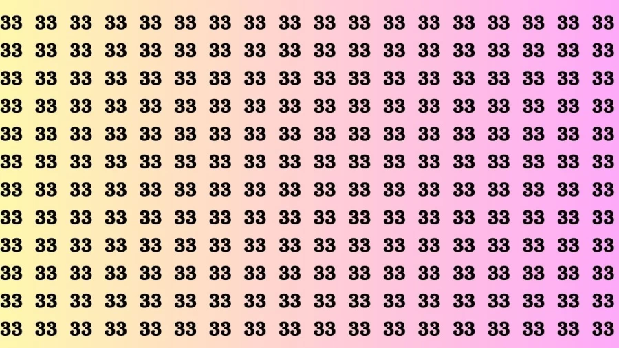 Observation Skills Test: Can you find the number 88 among 33 in 12 seconds?