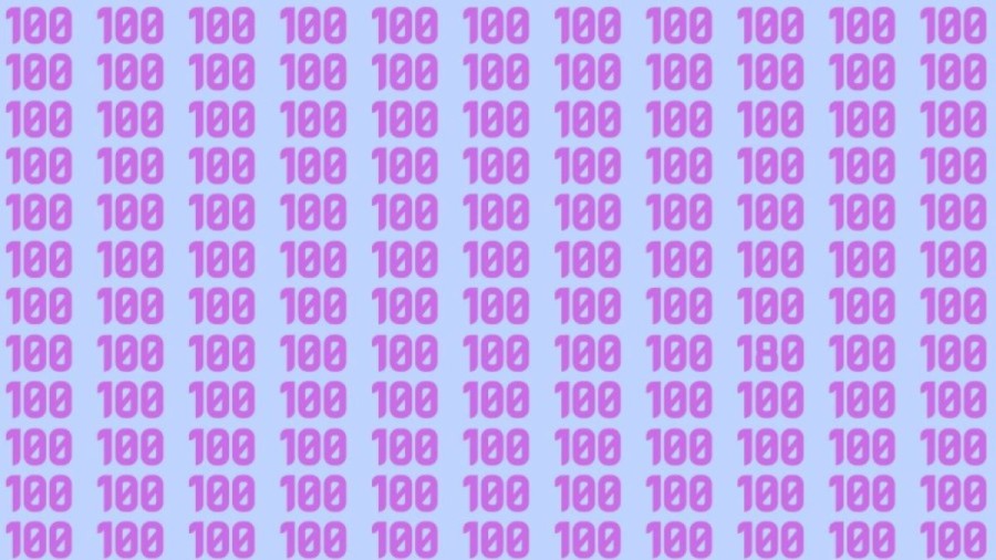 Brain Test: Can you find the number 180 among 100 in 10 seconds?