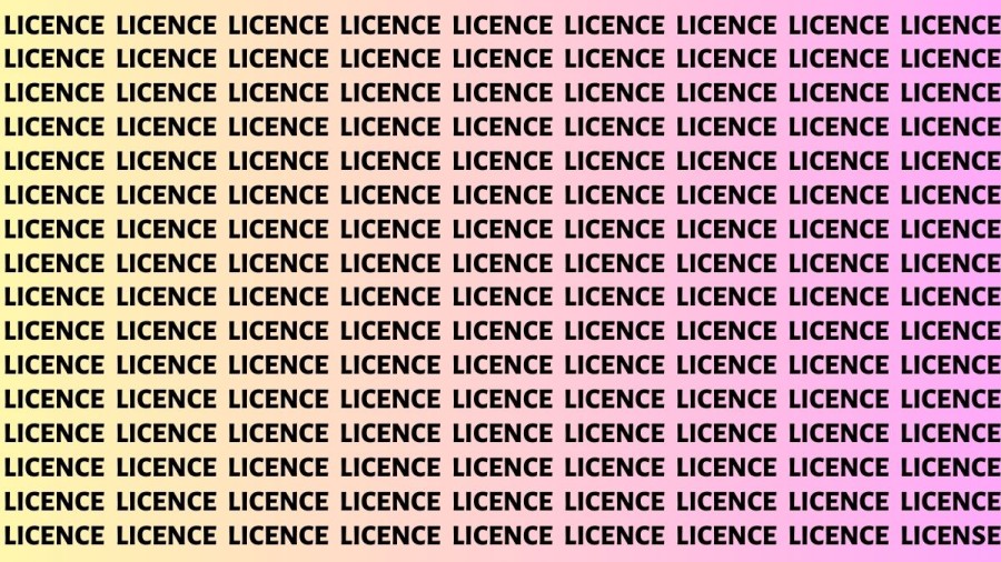 Brain Teaser: If you have Sharp Eyes Find the Word License in 15 Secs