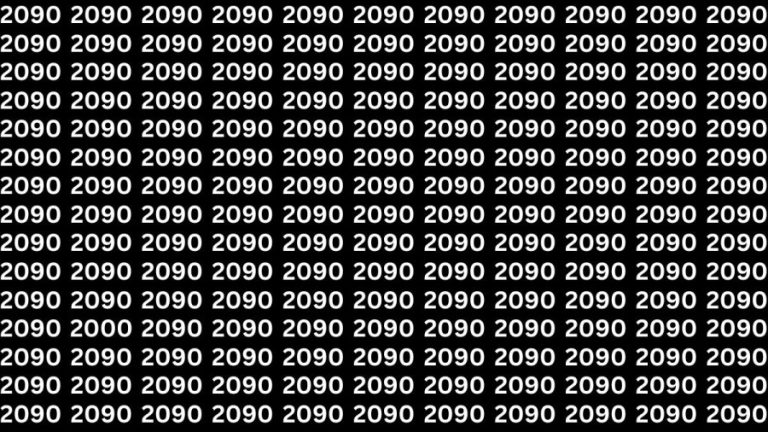 Observation Skills Test: If you have Keen Eyes Find the number 2000 among 2090 in 15 Secs