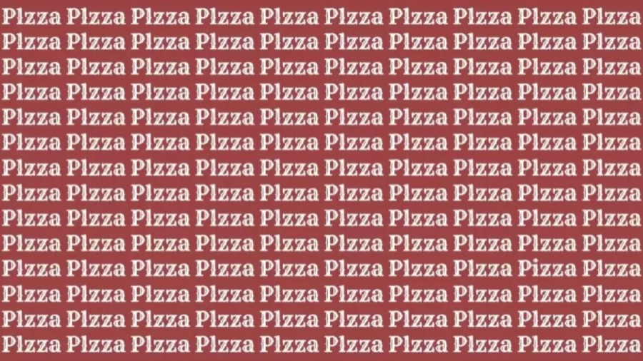 Optical Illusion: If you have Eagle Eyes find the Word Pizza in 15 Secs