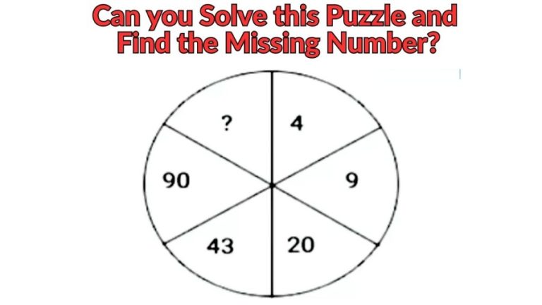 Brain Teaser: Can you Solve this Puzzle and Find the Missing Number?