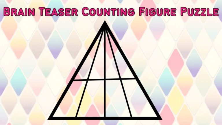 Brain Teaser Counting Figure Puzzle: Count the Number of Triangles in this Image