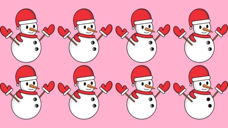 Brain Teaser Eye Test: Can you Circle the Different Snowman in 13 Secs?