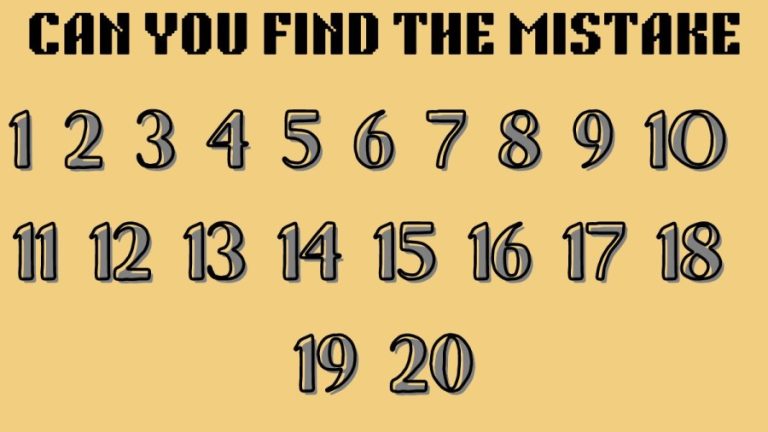 Brain Teaser Eye Test: Can you Find the Mistake in this Image within 10 Seconds?