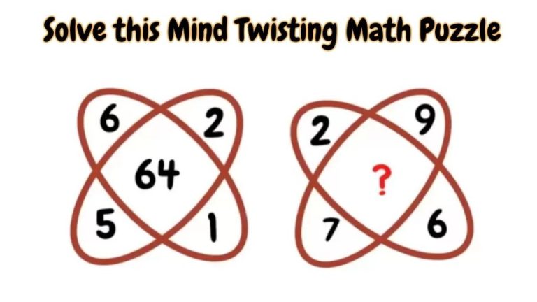Brain Teaser: Only a Genius can Solve this Mind Twisting Math Puzzle