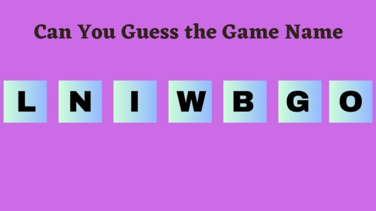 Brain Teaser Scrambled Word: Can you Guess the Game Name in 13 Seconds?