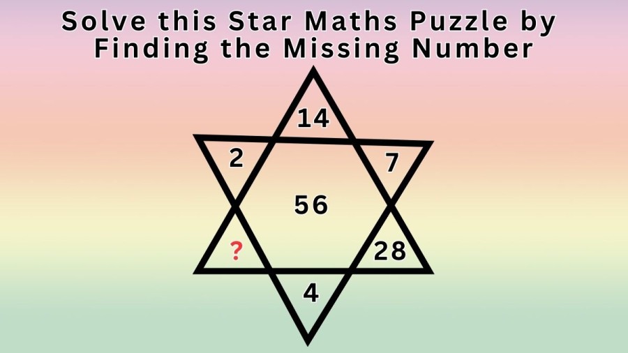 Brain Teaser: Solve this Star Maths Puzzle by Finding the Missing Number