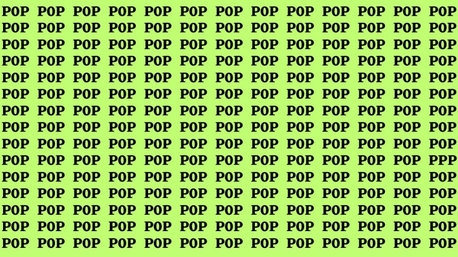 Observation Skills Test : Can you find the PPP among P0P in 10 Seconds?