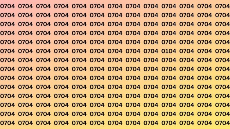 Observation Skills Test: Can you find the number 0704 among 0104 in 17 seconds?