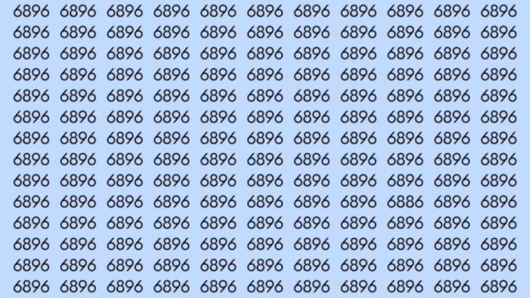 Observation Skills Test: Can you find the number 6886 among 6896 in 10 seconds?