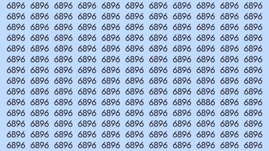 Observation Skills Test: Can you find the number 6886 among 6896 in 10 seconds?