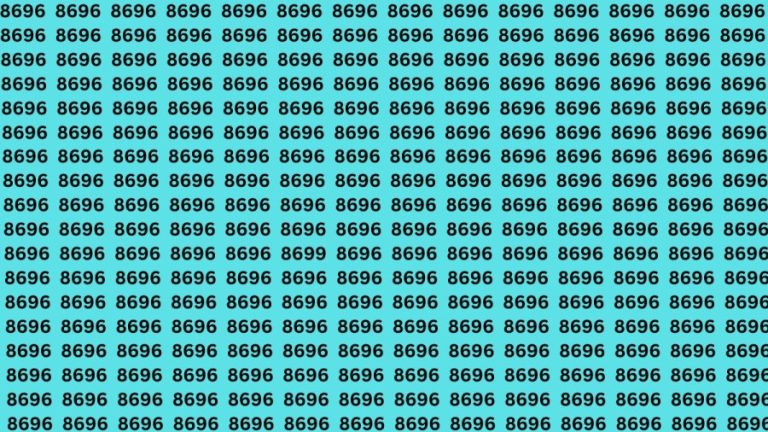 Observation Skills Test: Can you find the number 8699 among 8696 in 15 seconds?