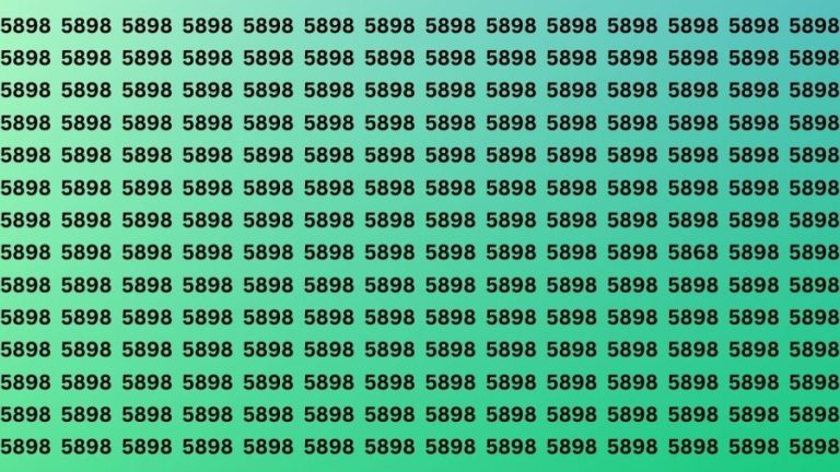 Optical Illusion: Can you find the number 5868 among 5898 in 20 seconds?