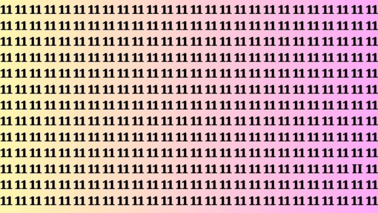 Optical Illusion: If you have Eagle Eyes Find the II among 11 in 15 Secs