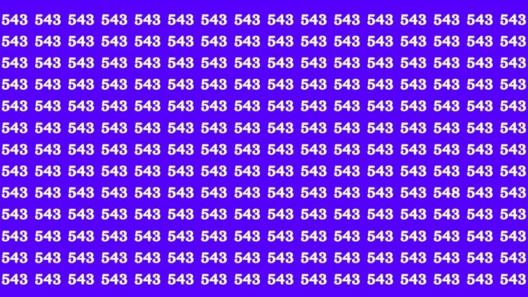 Optical Illusion: If you have Eagle Eyes Find the Number 548 among 543 in 15 Secs