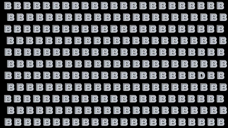 Optical Illusion: If you have Sharp Eyes Find the D among B in 15 Seconds?